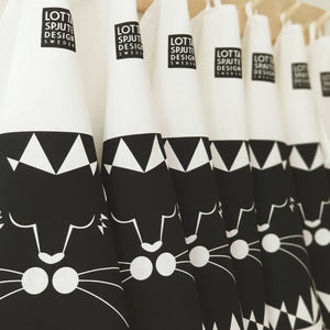 HALF LINEN TEA TOWEL CAT