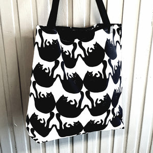 XL CANVAS TOTE BAG SILLY BILLY CAT