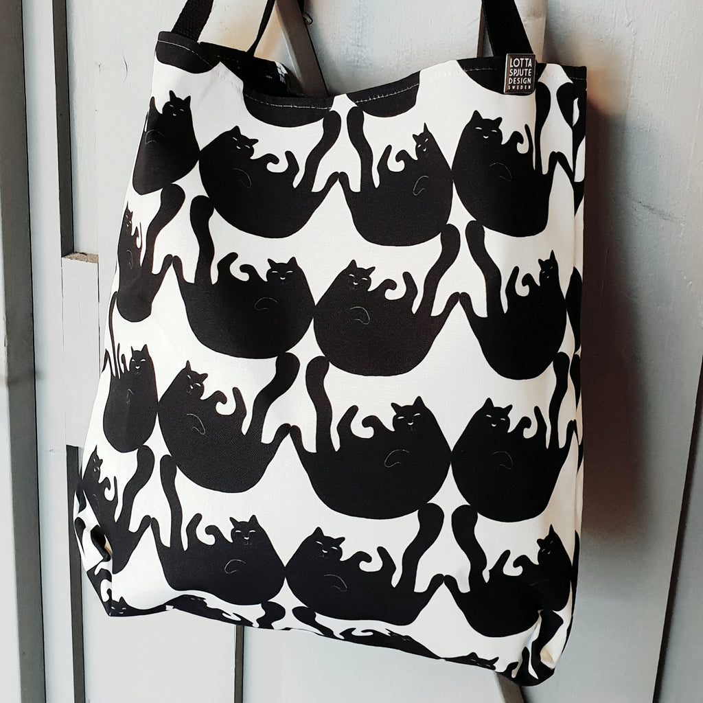 XL CANVAS TOTE BAG SILLY BILLY CAT