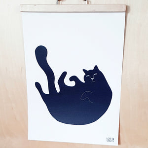 A3 ART POSTER "SILLY BILLY THE CAT"